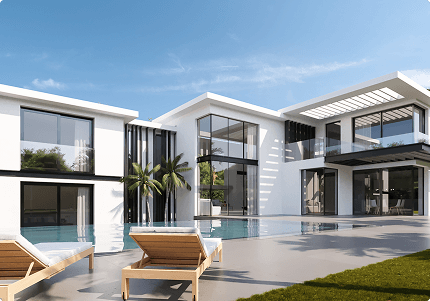 Modern luxury villa exterior